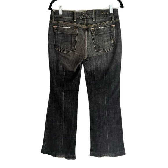 Women's Citizens of Humanity Flare Distressed Gray/Black Jeans Size 29 - Picture 2 of 5